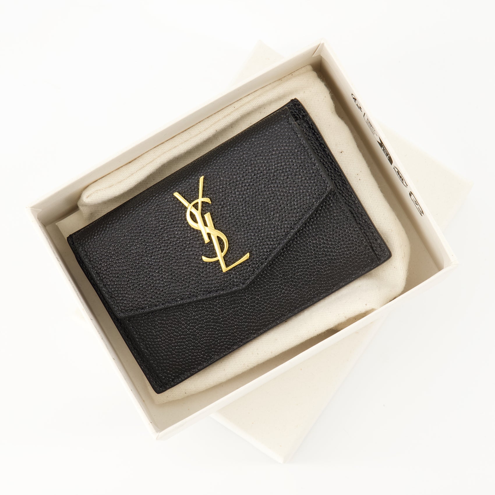 スモールレザーグッズ アップタウンカードホルダー Saint Laurent 黒 Femme