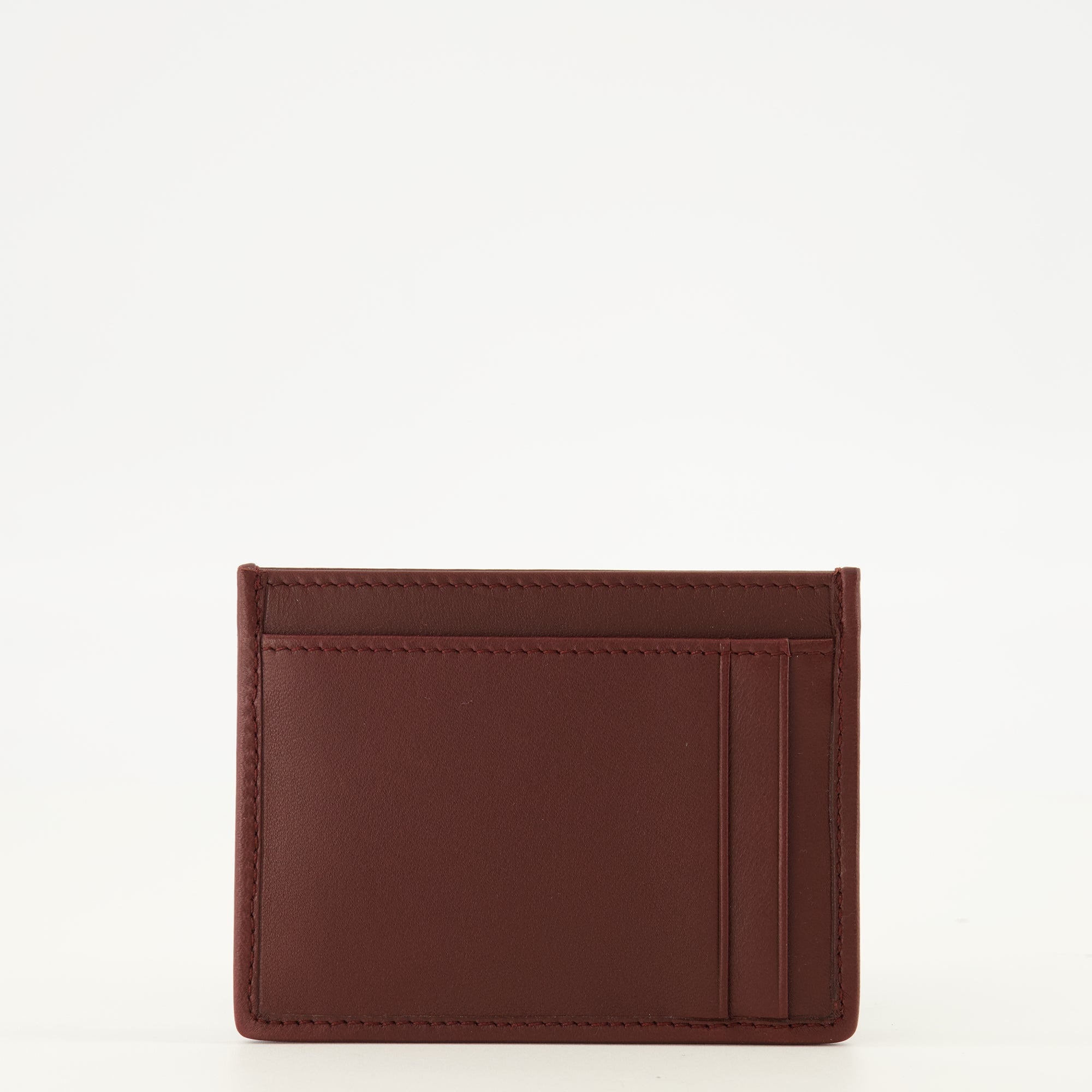 Petite maroquinerie キルティング ボルドー レザー カードホルダー Miu Miu Bordeaux Femme