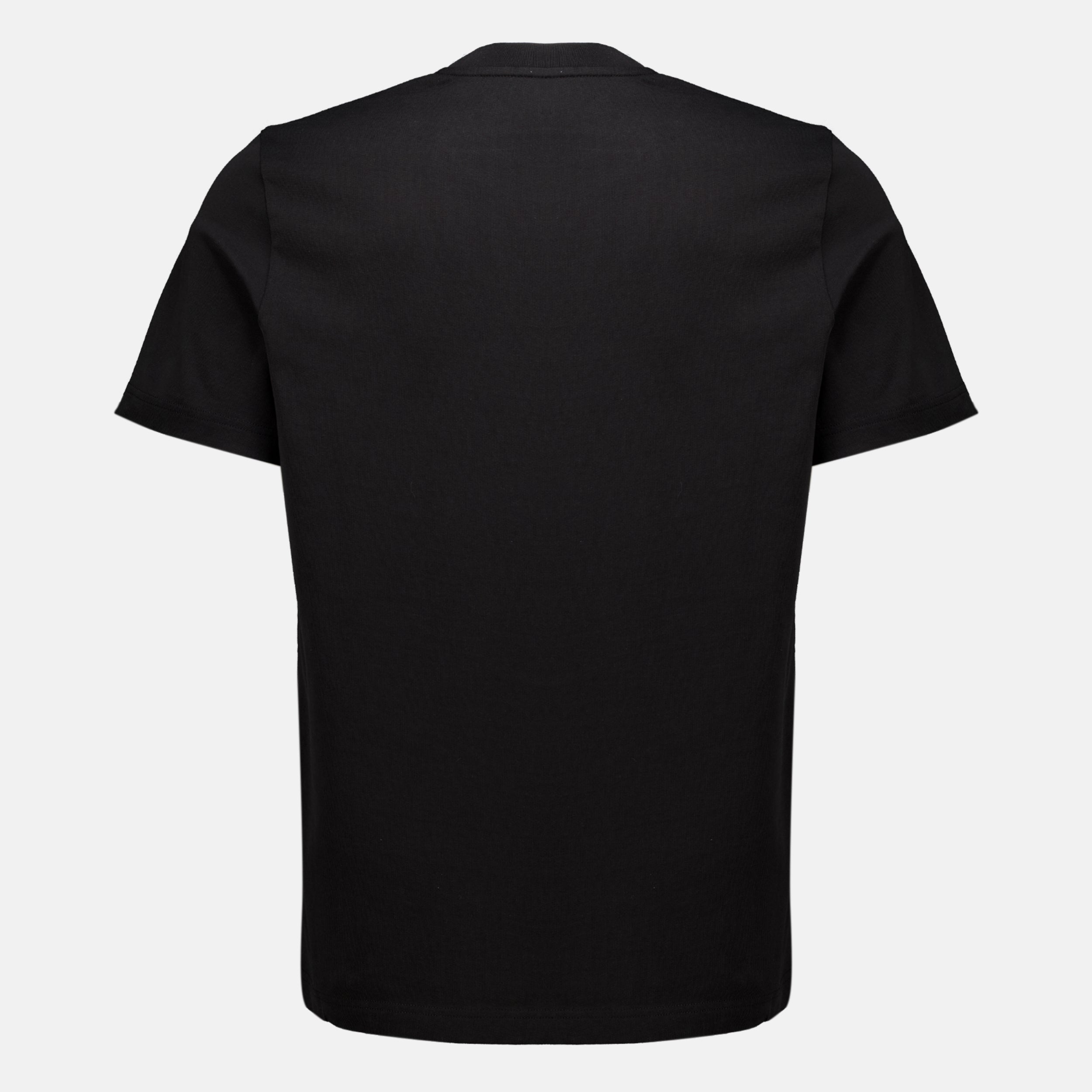 T-shirts T-shirt en coton à logo noir Moncler Noir Homme