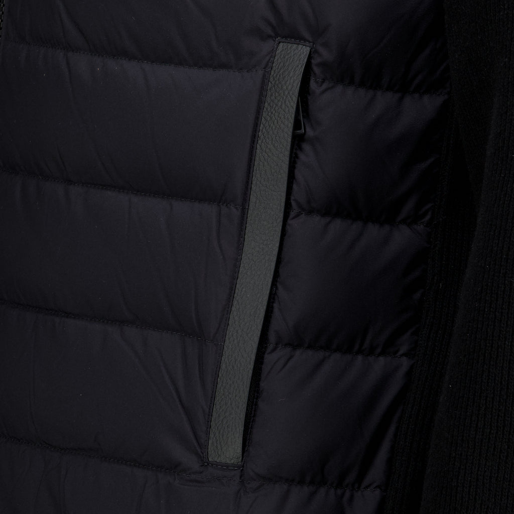 Vestes ブラックキルトジップカーディガン Moncler Noir Homme