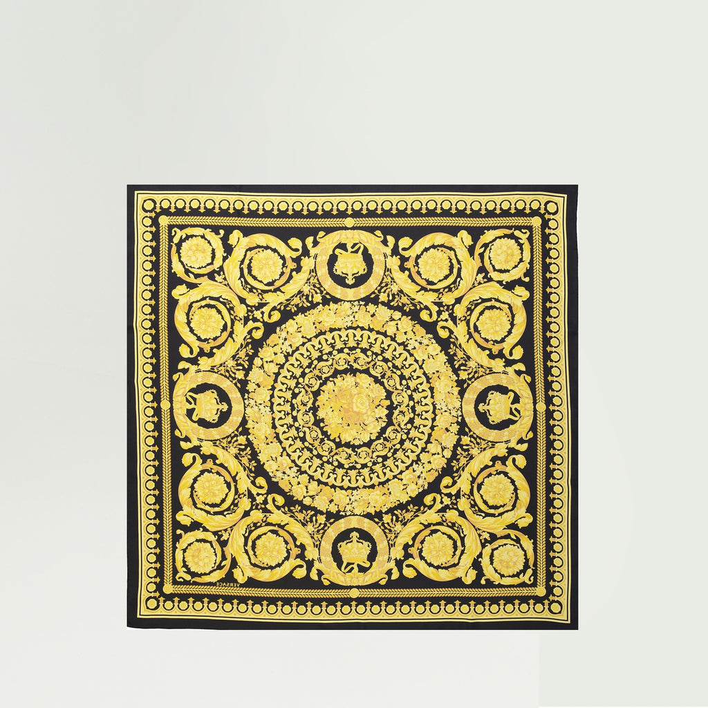 Écharpes, foulards et gants Foulard en soie Versace Jaune Femme