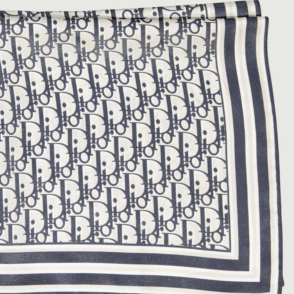 Écharpes, foulards et gants Carré de soie Oblique Dior Bleu Homme