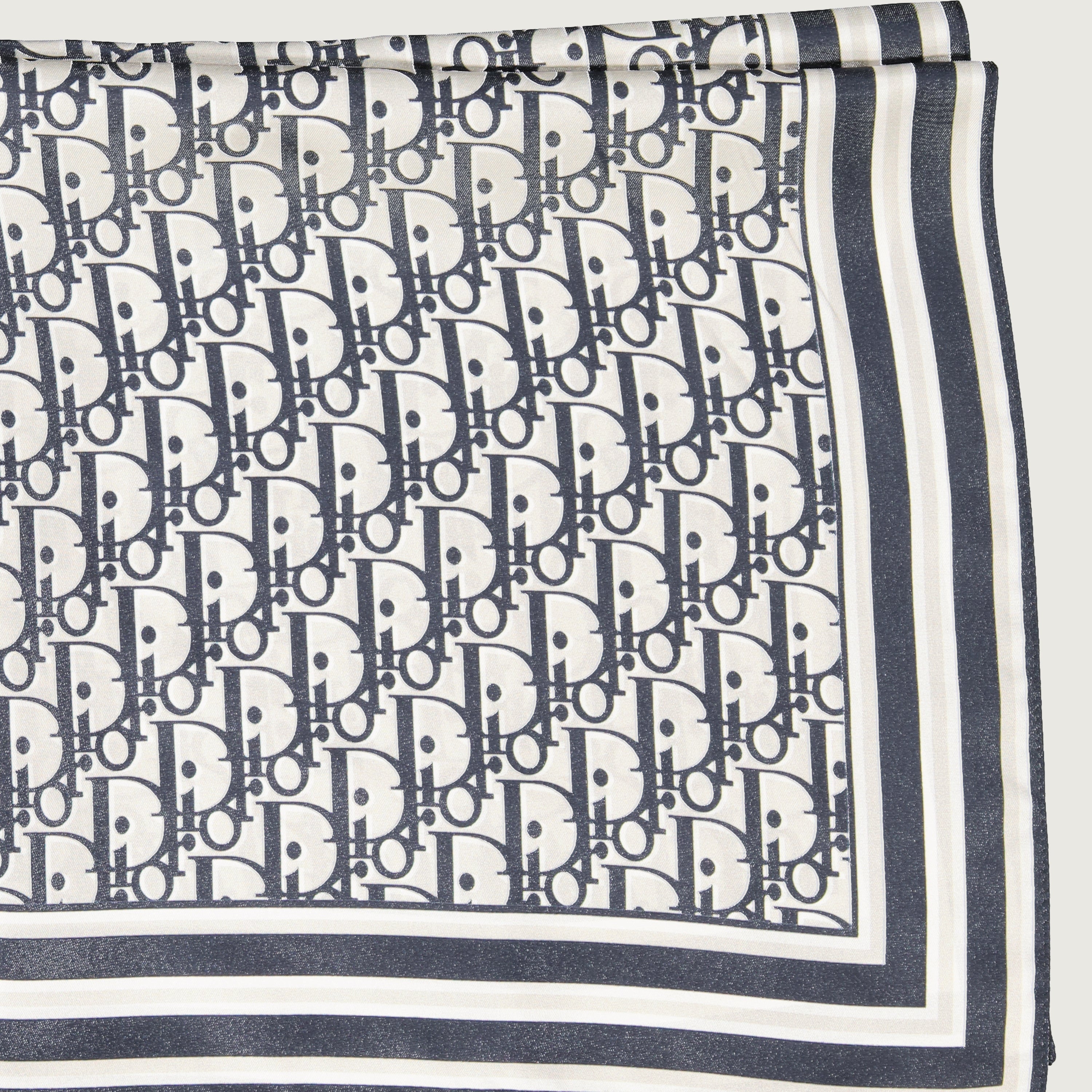 Écharpes, foulards et gants Carré de soie Oblique Dior Bleu Homme