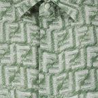 Camisas Chemise FF en lin Fendi Verde Homme