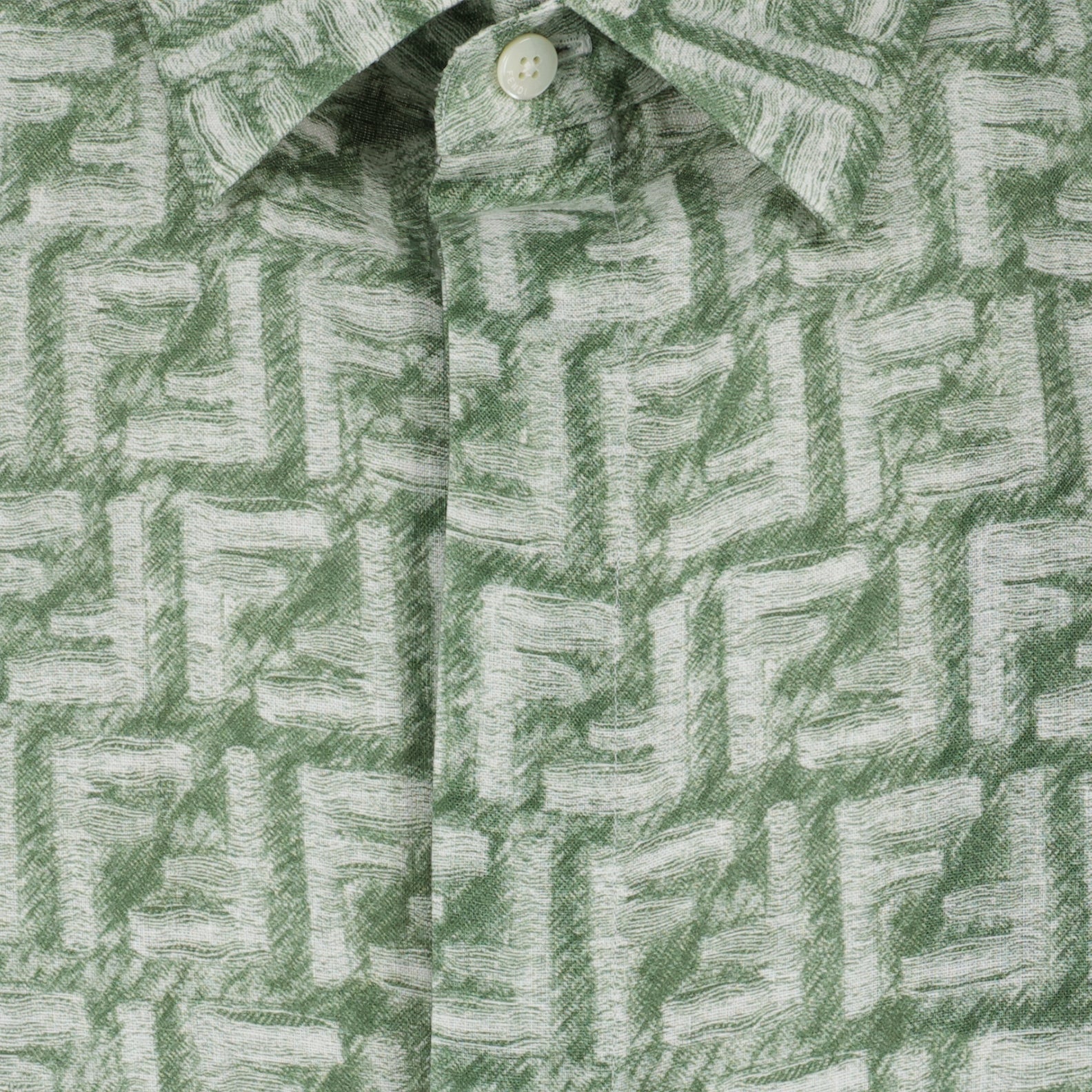 Camisas Chemise FF en lin Fendi Verde Homme