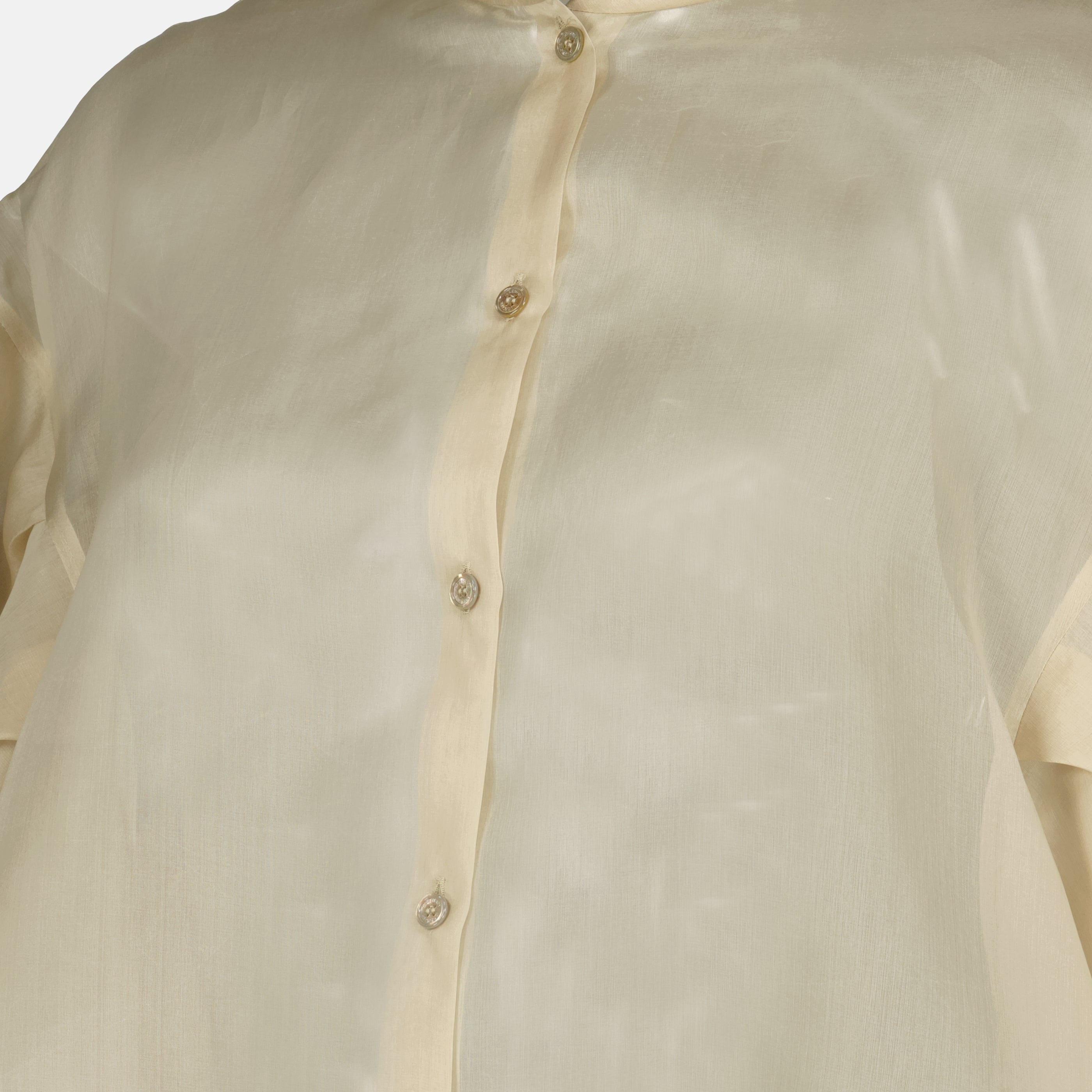 Immagine dell'articolo Camicia beige in organza di seta del marchio Max Mara per Donna - Stagione Primavera-Estate 2026 - Vista Dettagliata_2