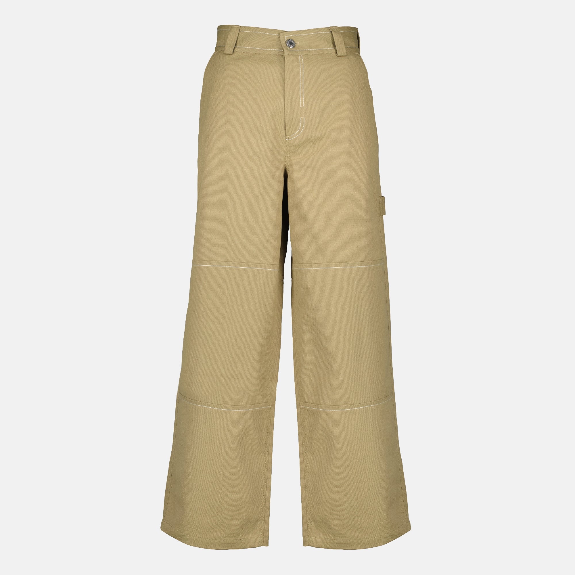 Image de l'article Pantalon large worker beige de la marque Ami PARIS pour Homme - Saison Printemps-Été 2026 - Vue de Face