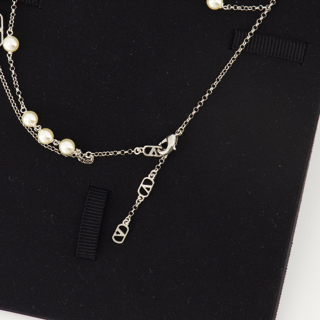 Bijoux Colar VLogo Valentino Garavani Argenté Femme