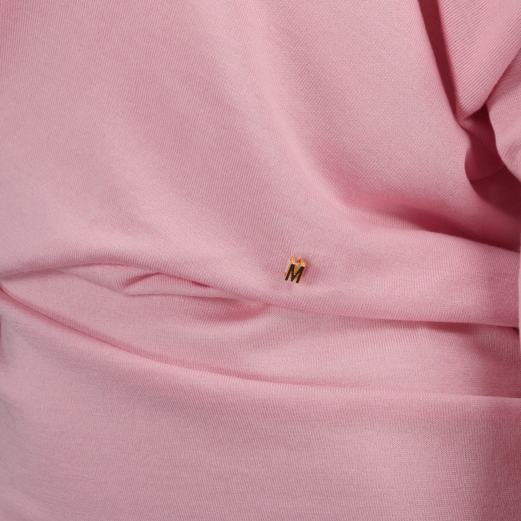 Maille Pull en laine à col drapé Moschino Rose Femme