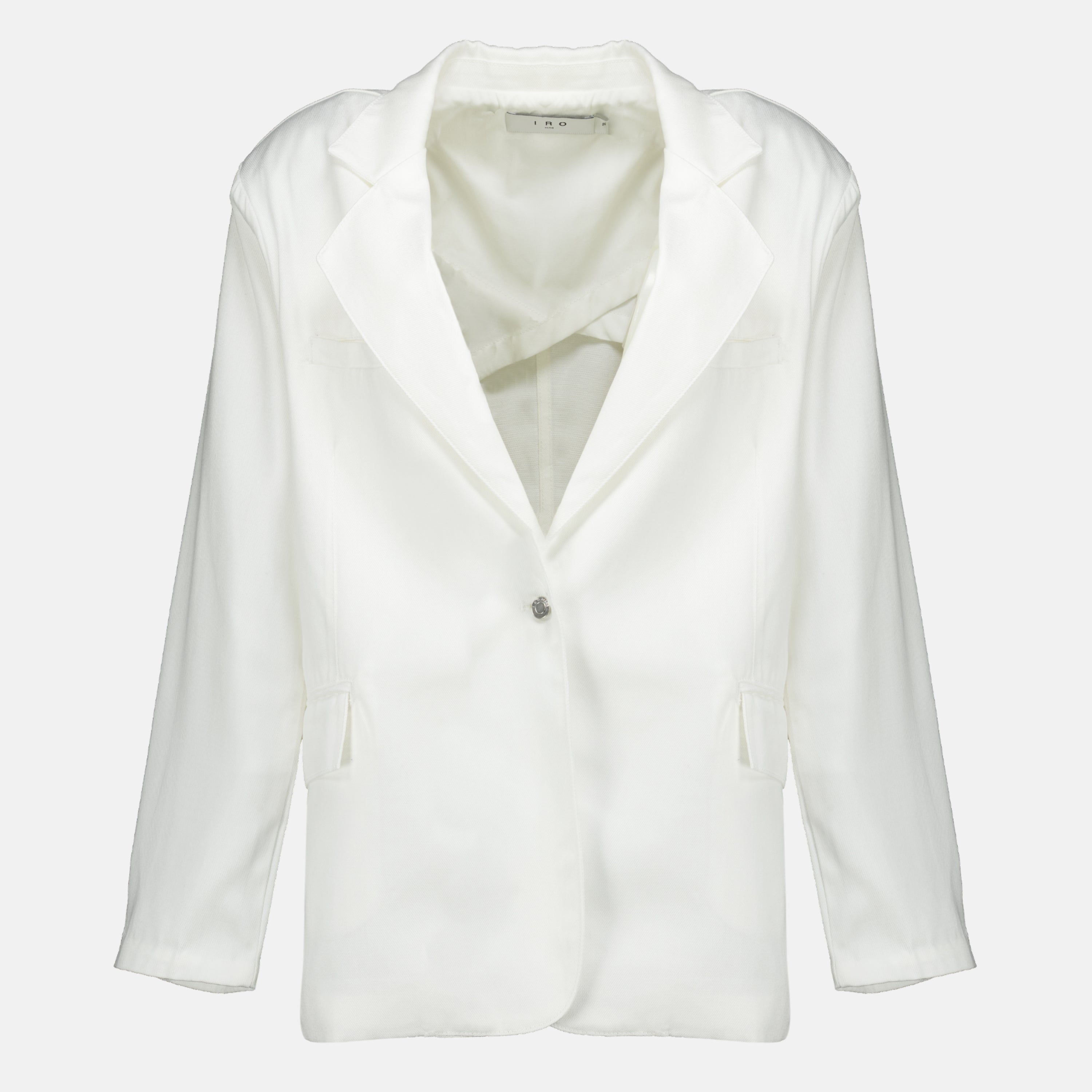 Vestes Veste de tailleur en denim satiné blanc Iro Blanc Femme