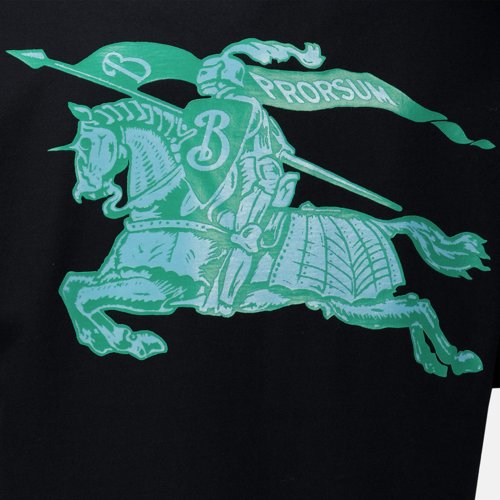 T-shirts Heritage Schwarzes T-Shirt Burberry Noir Homme