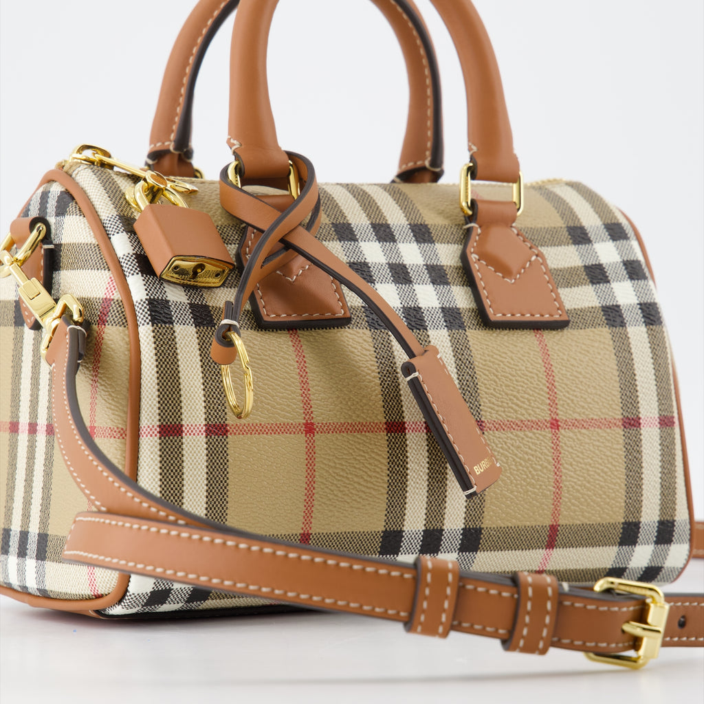 Bolsos bandolera Petit sac Bowling à carreaux Burberry Beige Femme