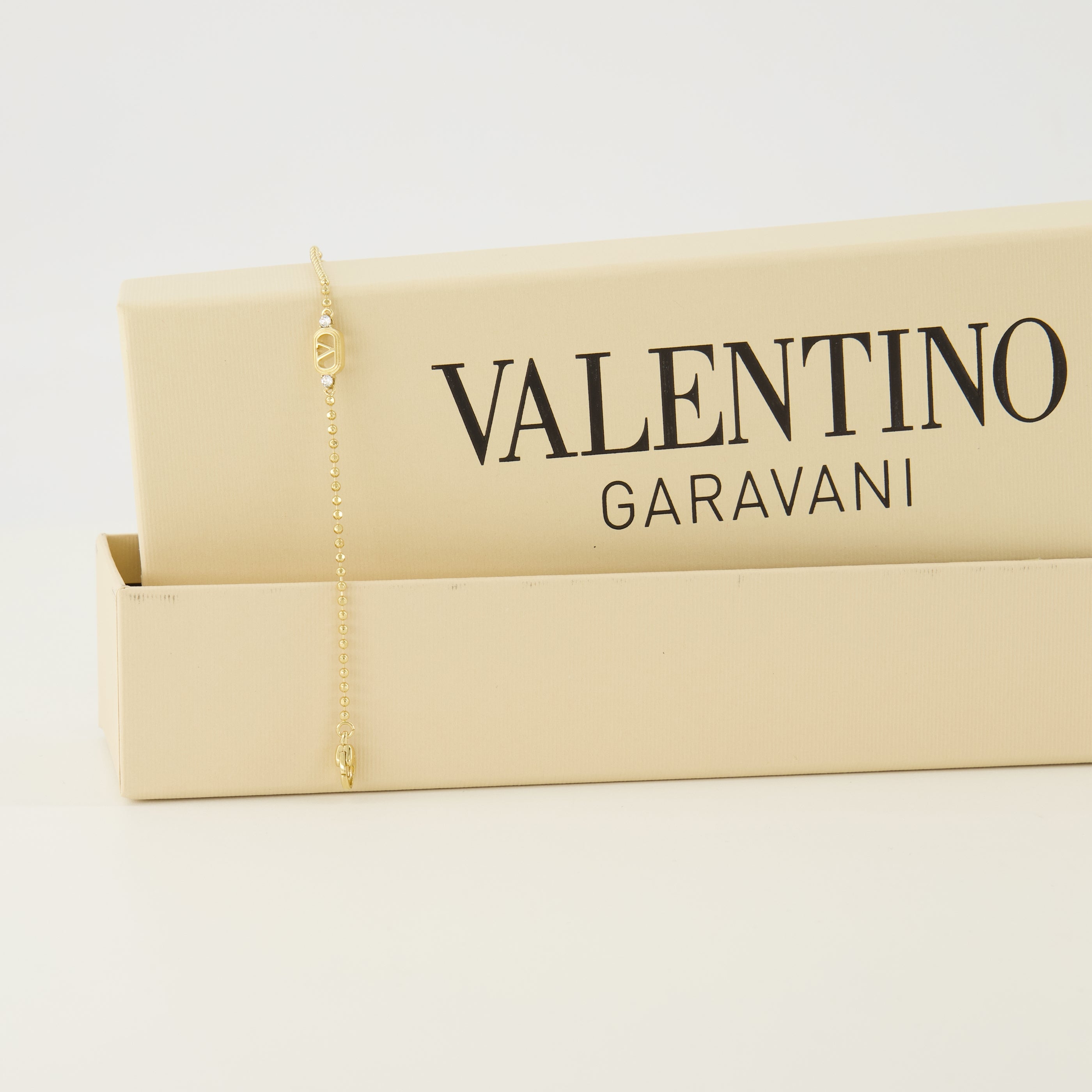 Bijoux Ovalette Bracelet in Metal and Swarovski® Crystals Gold Valentino Garavani Doré Femme