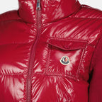 Image de l'article Cardigan zippée bi-matière rouge de la marque Moncler pour Femme - Saison Printemps-Été 2026 - Vue détaillée_1
