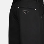Calças Calças Retas Prada Preto Homme
