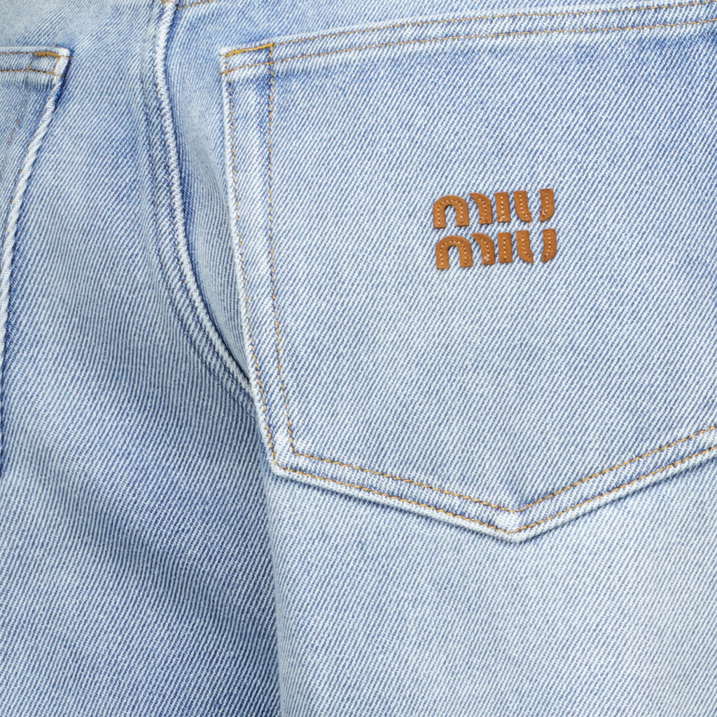 Pantalons Denims Azuis Miu Miu Bleu Femme