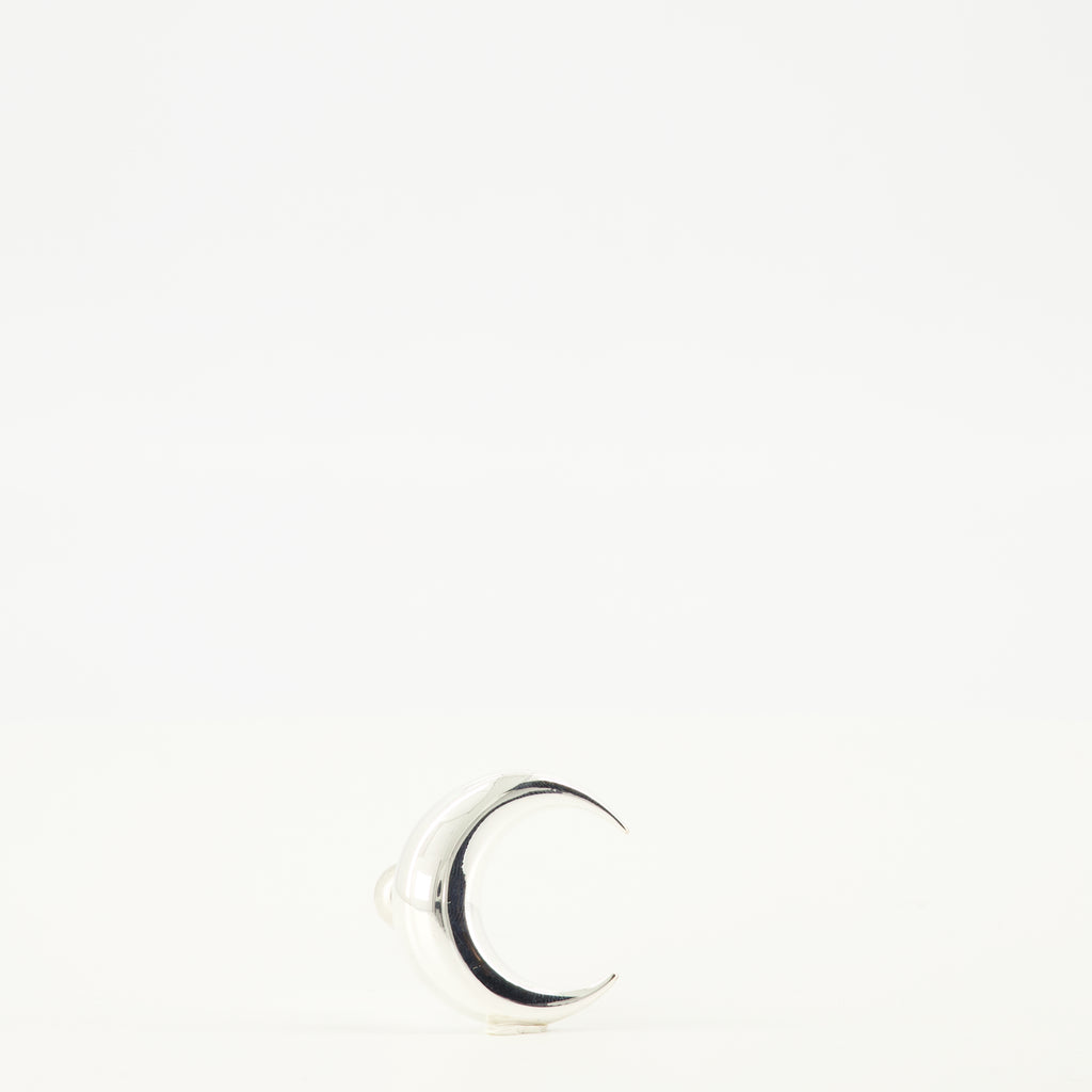 Image of the Moon silver earrings by the brand Marine Serre for Women - Autumn-Winter 2025 - Front View