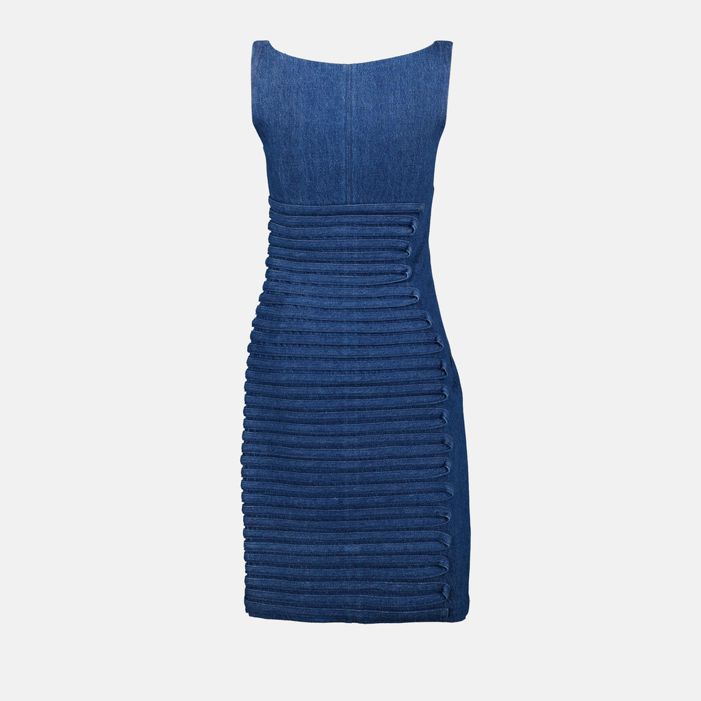 드레스 청바지 드레스 Versace 파란색 Femme