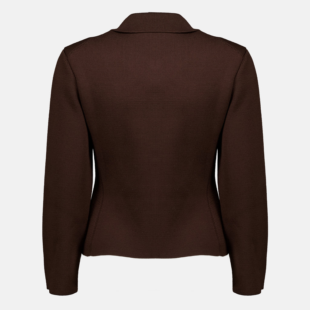 Vestes Cardigan en laine marron Saint Laurent Marron Femme