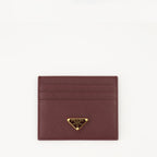 Image of the Prada Women's Saffiano Leather Card Holder - Fall-Winter 2025 - Front View