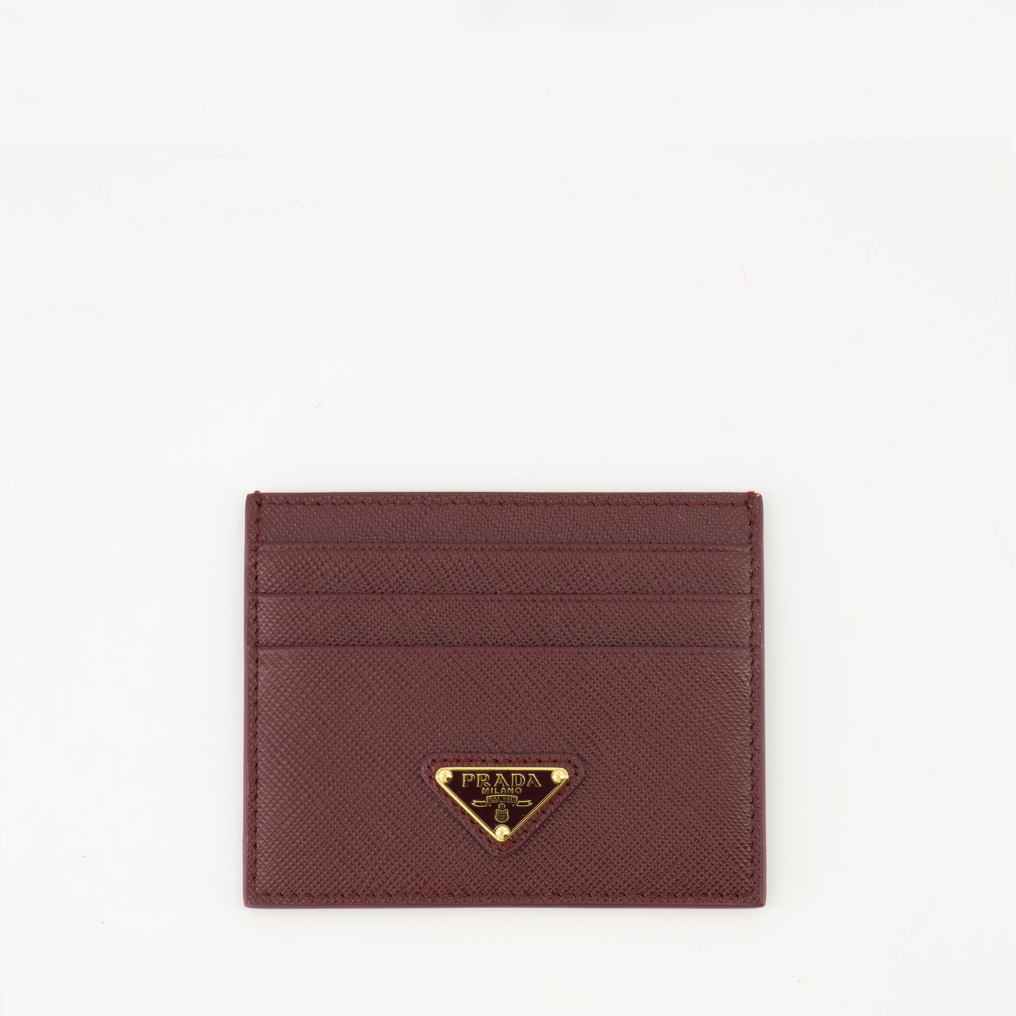 Image of the Prada Women's Saffiano Leather Card Holder - Fall-Winter 2025 - Front View