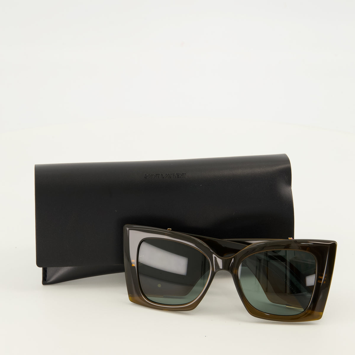 Lunettes Lunettes de soleil SL M119 Blake Crystal Saint Laurent Kaki Femme