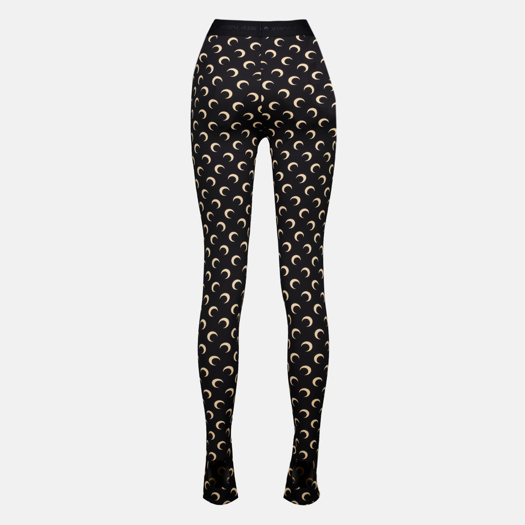 Pantalons Leeging imprimé Moon Marine Serre Noir Femme