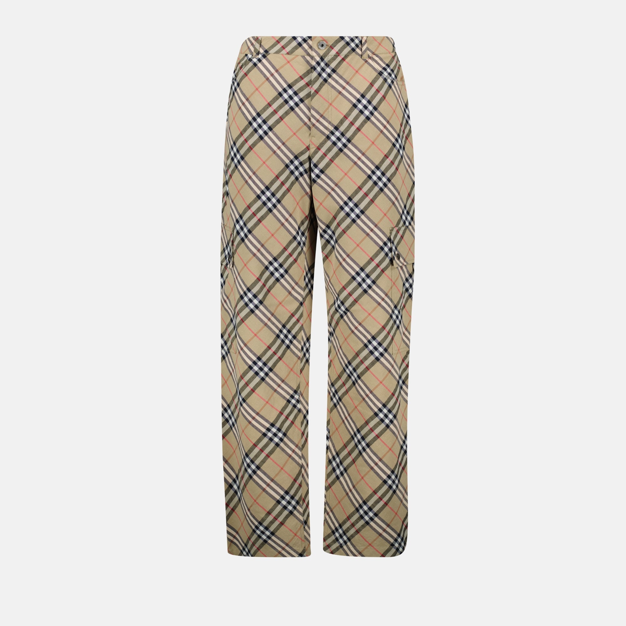 Pantalons Pantalon à carreaux Burberry Beige Homme