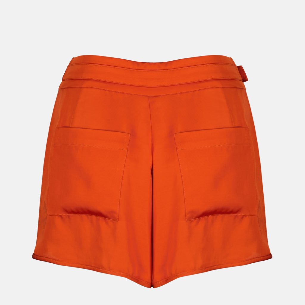Shorts Short orange effet satiné Iro Orange Femme