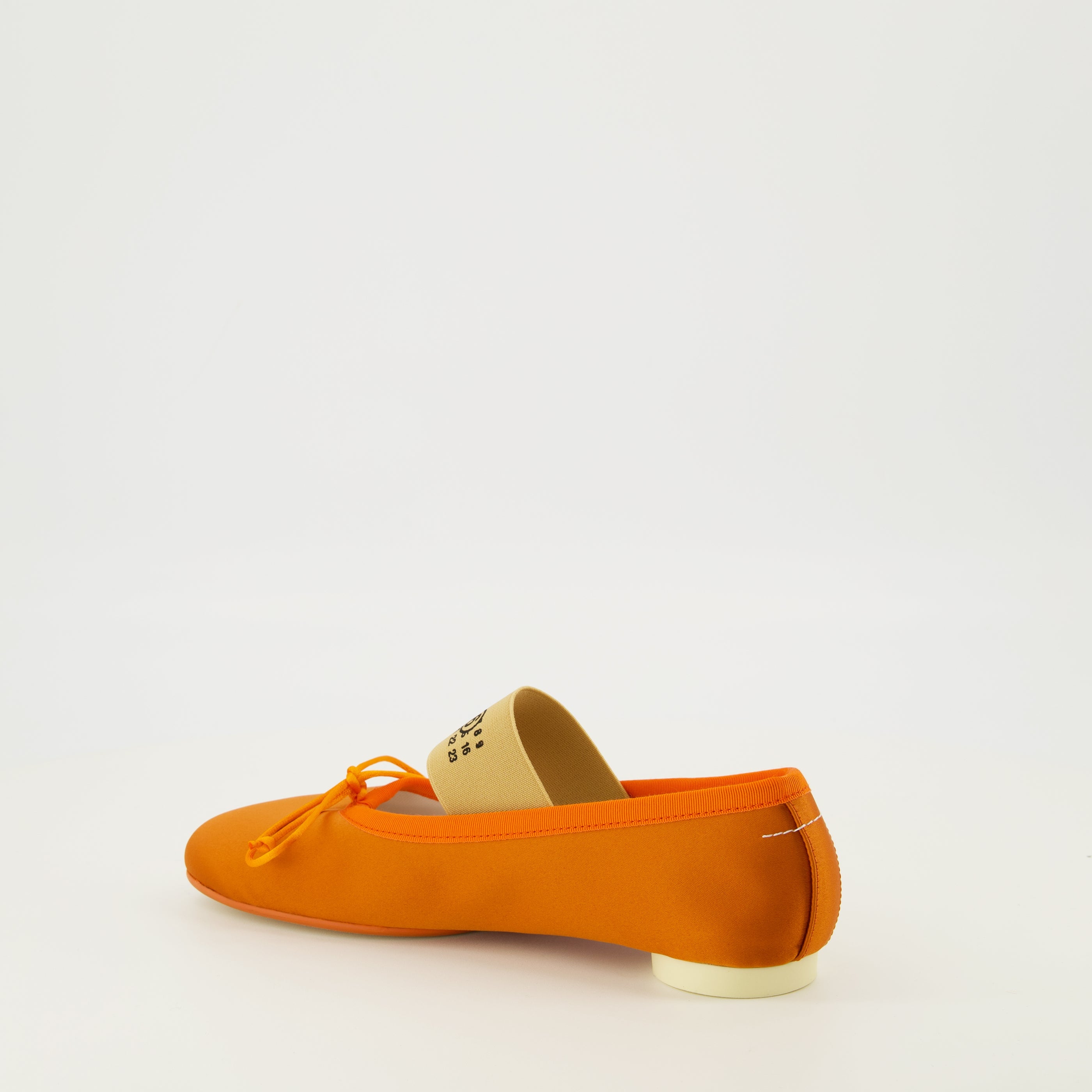 Chaussures plates Anatomic Numeric Satin Ballerinas in Orange Mm6 Orange Femme