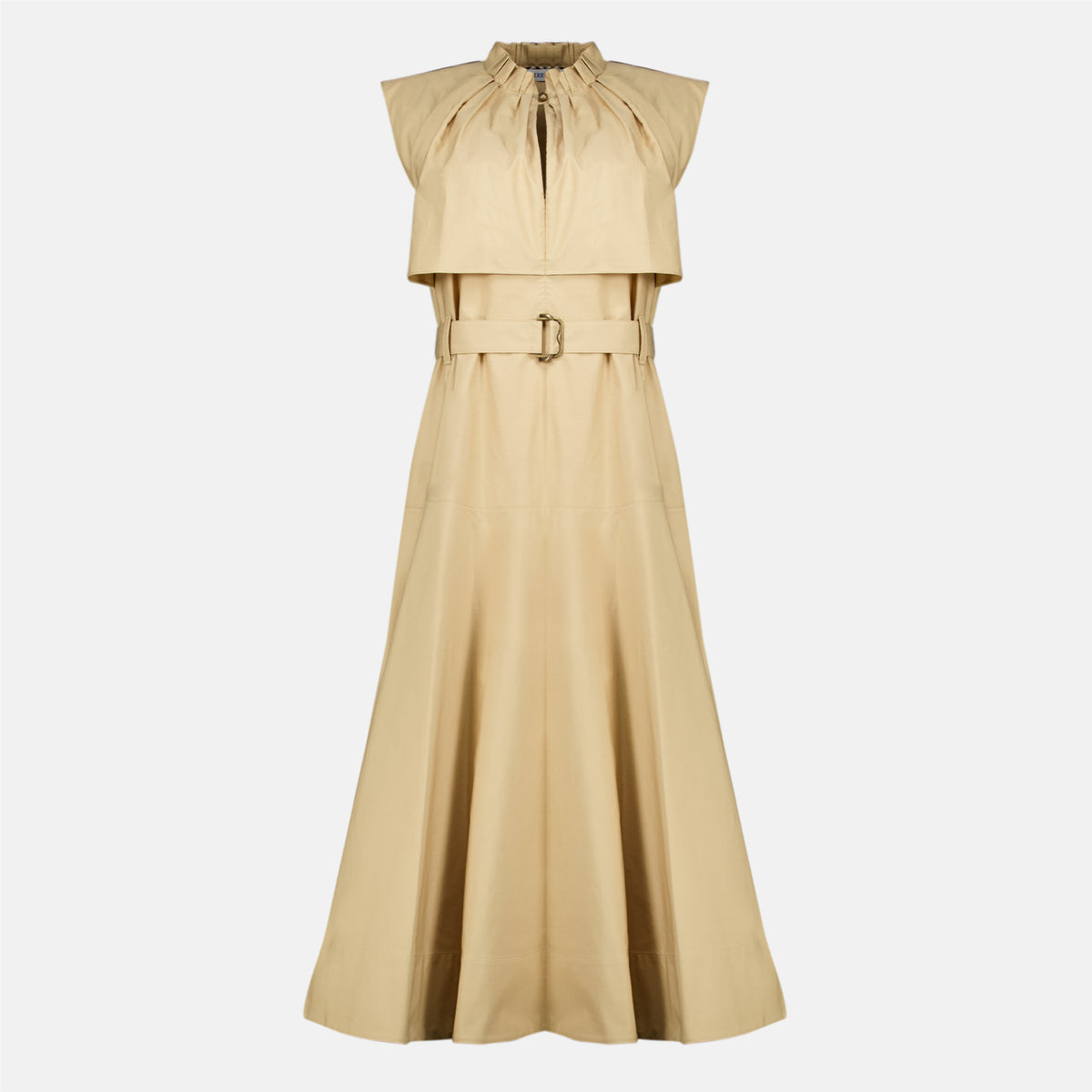 Robes Midi Poplin Dress Burberry Beige Femme