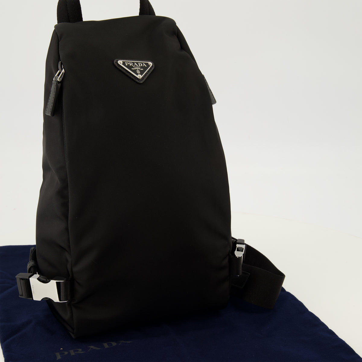 Sacs bandoulière Black Re-Nylon Backpack Prada Noir Homme