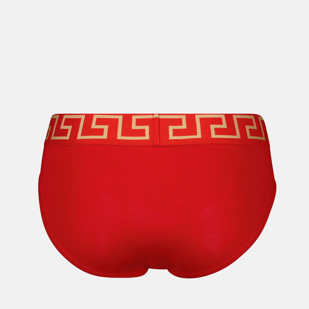 Sous-vêtements et homewear Slip Medusa Greca Versace Rouge Homme