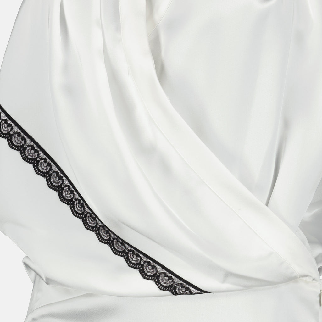 Robes Robe midi drapée effet satiné blanche Iro Blanc Femme