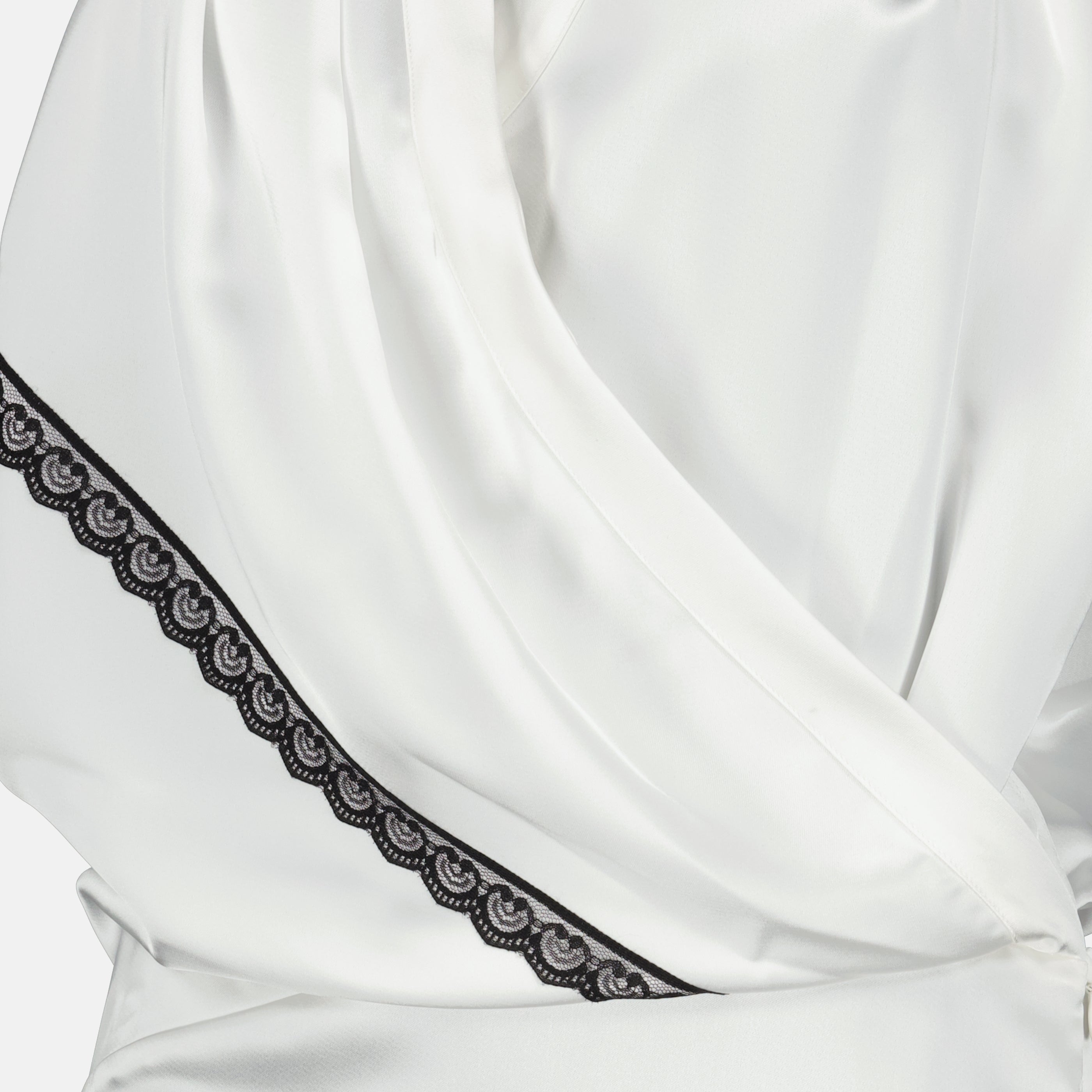 Robes Robe midi drapée effet satiné blanche Iro Blanc Femme