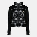 Immagine del Cardigan di Lana Nero con Zip di Moncler per Donna - Stagione Primavera-Estate 2026 - Vista Frontale