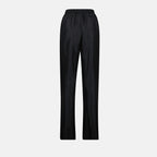 Pants Silk Pants Mm6 Black Femme