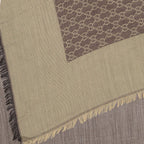 Lenços e luvas Châle GG en jacquard Gucci Bege Femme