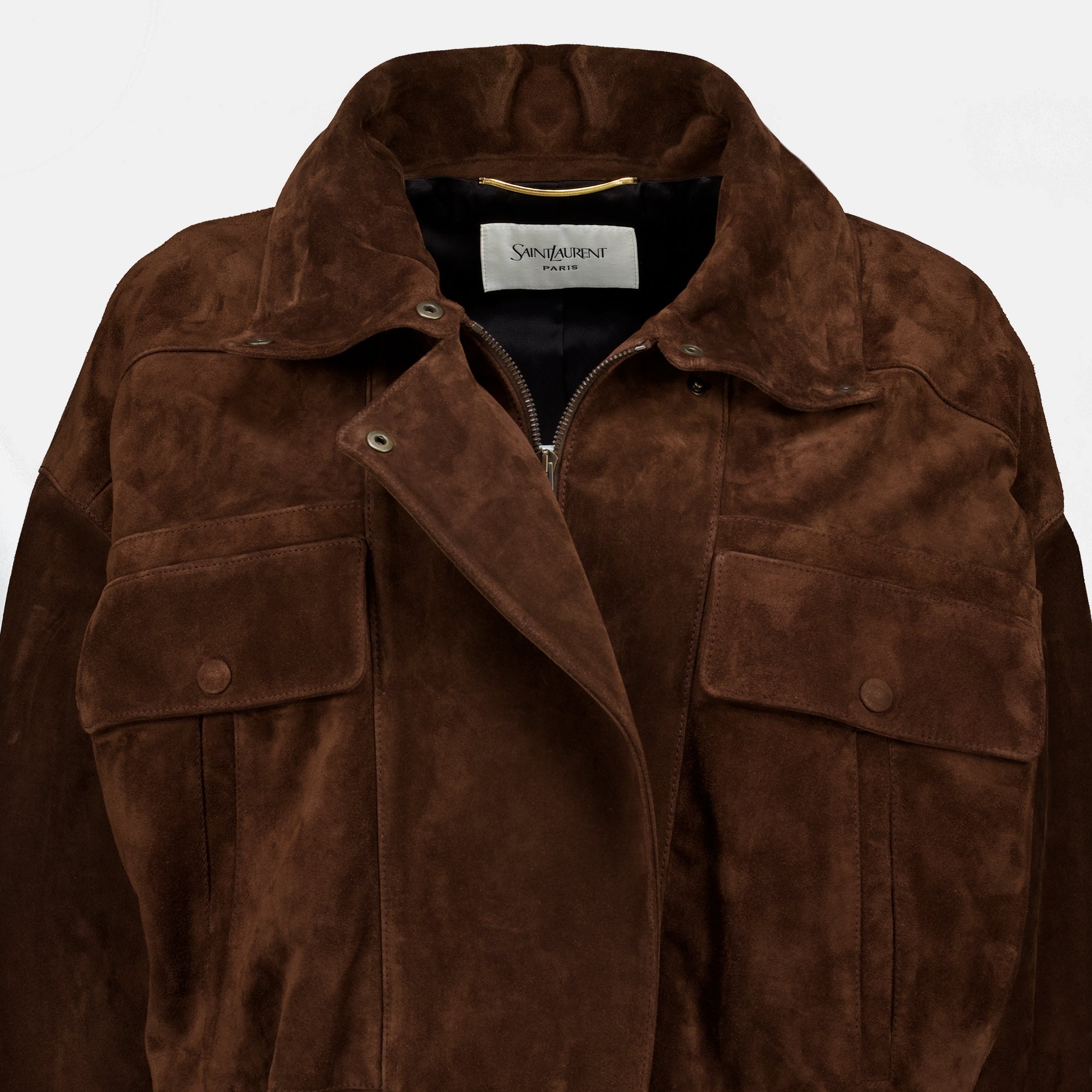 Manteaux Giacca in suede marrone vintage Saint Laurent Marron Femme