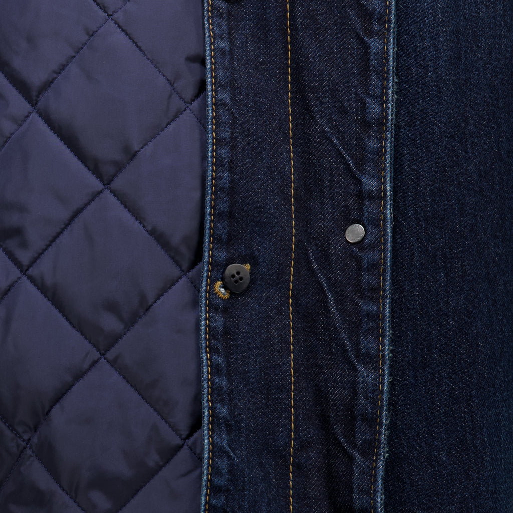 Vestes Giacca in Denim e Pelle Blu Scuro Prada Bleu foncé Femme