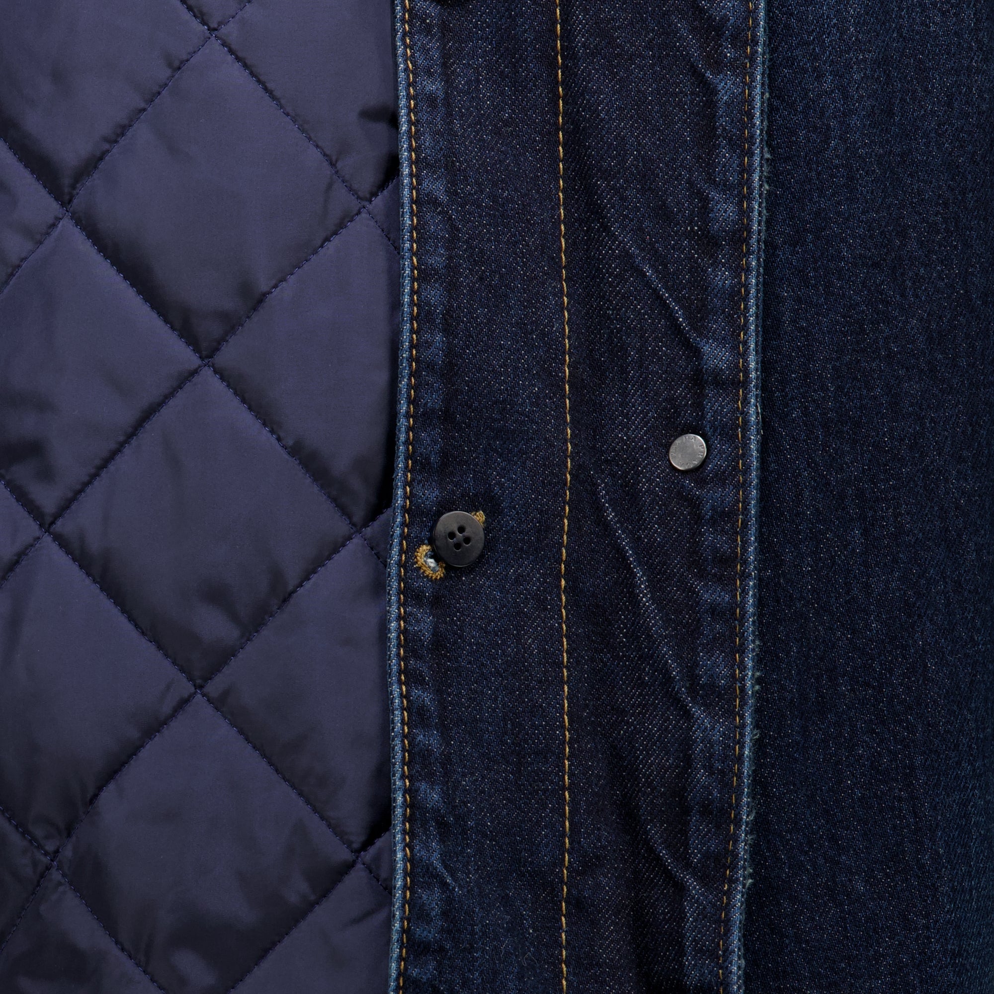 Vestes Veste en denim et cuir bleu foncé Prada Bleu foncé Femme