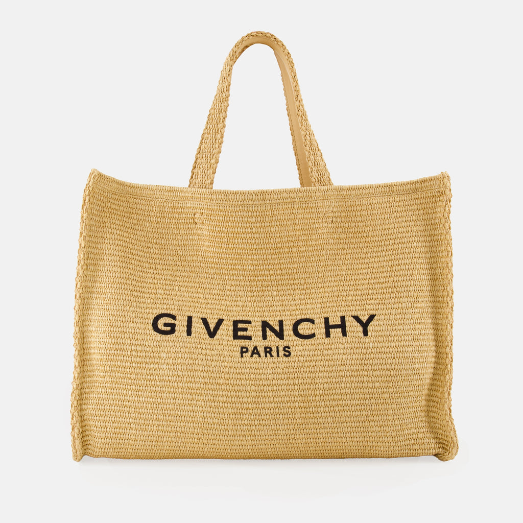 Bolsas tote Sac G-Tote en raphia Givenchy Bege Femme