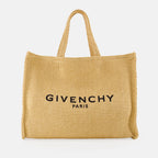 Bolsas tote Sac G-Tote en raphia Givenchy Bege Femme