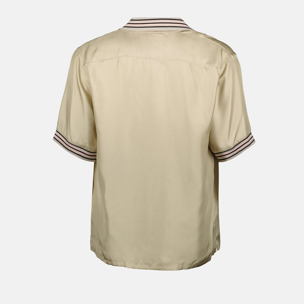 Camisas Camisa de Seda Prada Bege Homme
