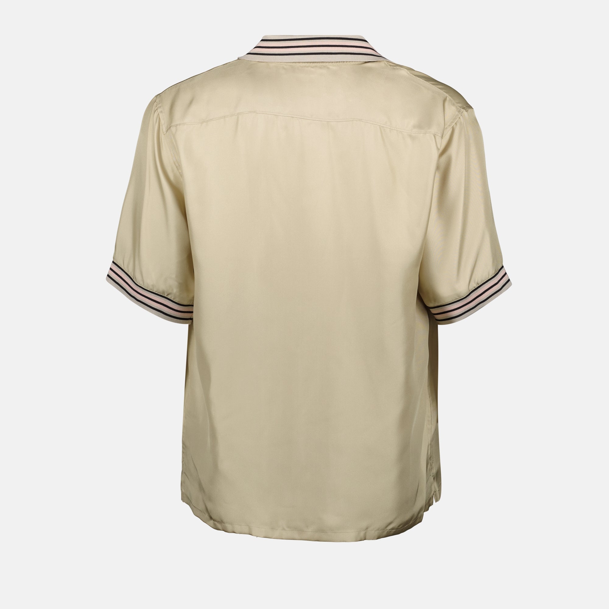Camisas Camisa de Seda Prada Bege Homme