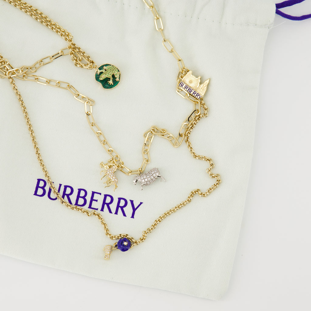 Bijoux Collier Charm double rang Burberry Doré Femme