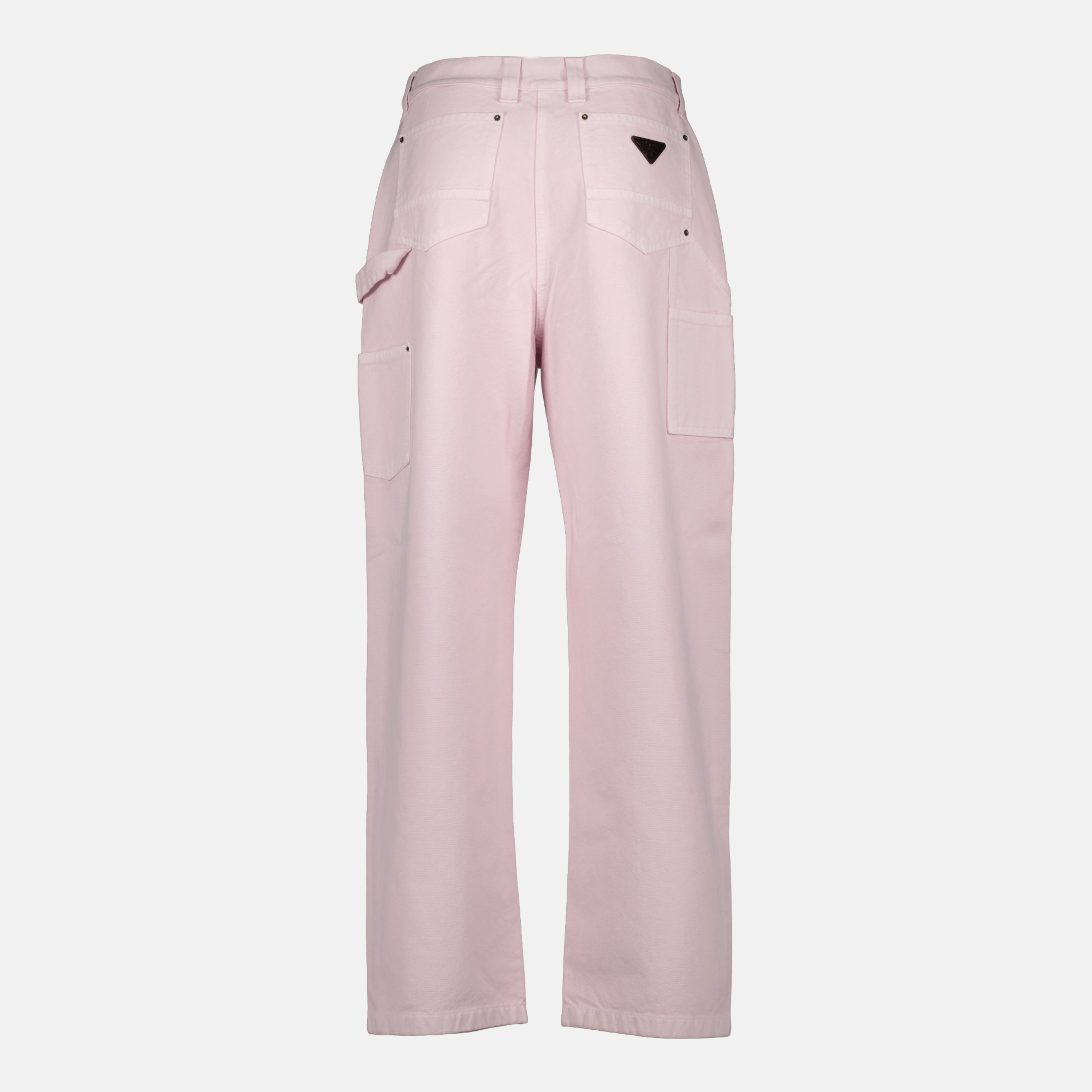 Image de l'article Pantalon cargo rose de la marque Prada pour Femme - Saison Printemps-Été 2026 - Vue de Dos