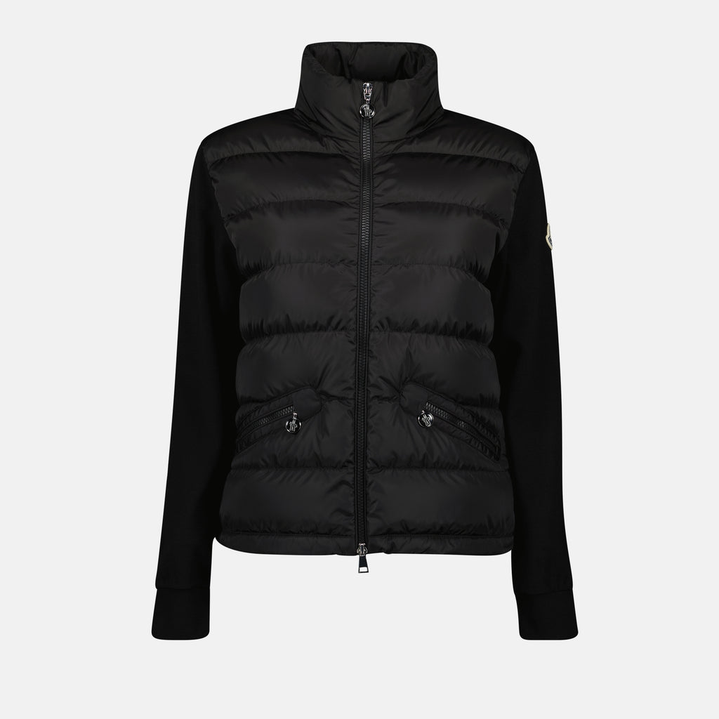 Vestes Veste bi-matière matelassé Moncler Noir Femme