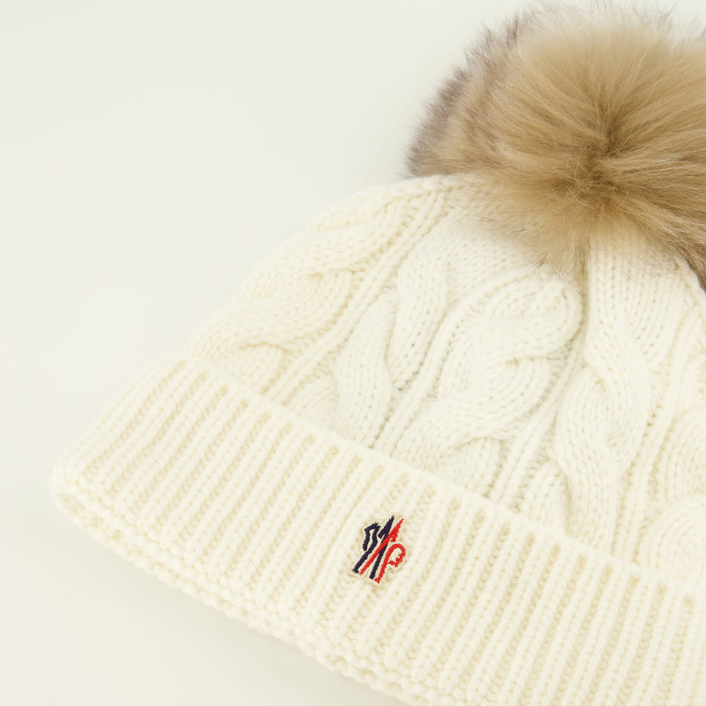 Chapeaux, casquettes et bonnets Bonnet à logo blanc Moncler Grenoble Blanc Femme
