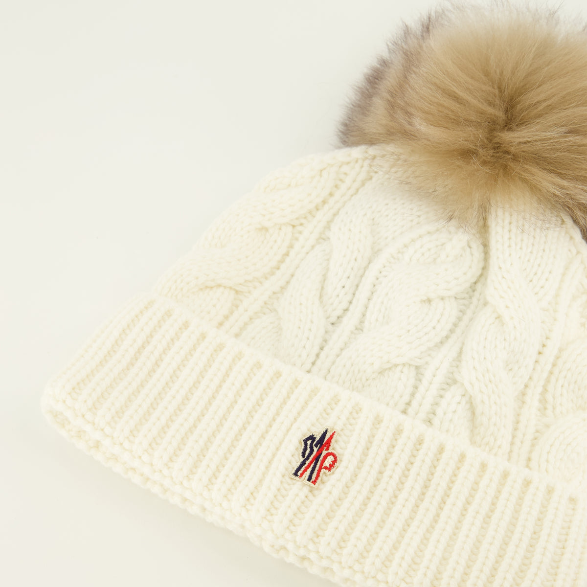 Chapeaux, casquettes et bonnets Bonnet à logo blanc Moncler Grenoble Blanc Femme